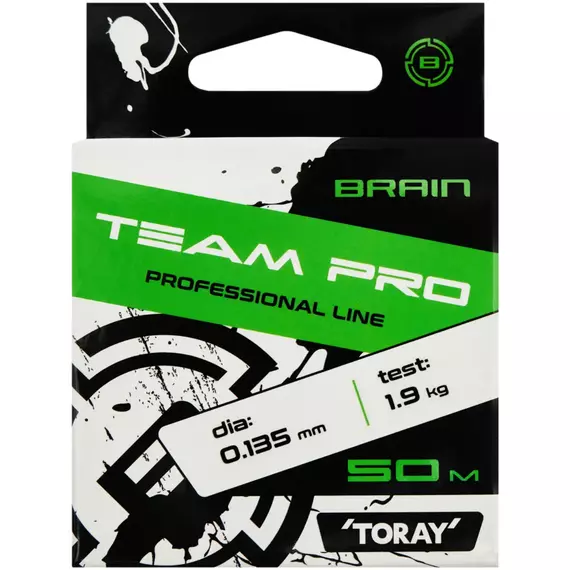 Жилка Brain Team Pro (Toray Japan) 50m 0.135mm 1.9kg (прозора), Діаметр: 0.135mm, Розмотування: 50m, фото , изображение 2